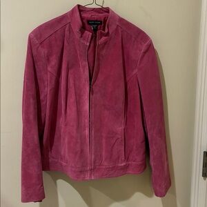 Pink suede jacket
